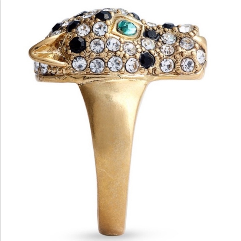 Stella & Dot | Pavé + Gold🐯Roar Cheetah Panther Cocktail Ring Retired - Picture 3 of 16